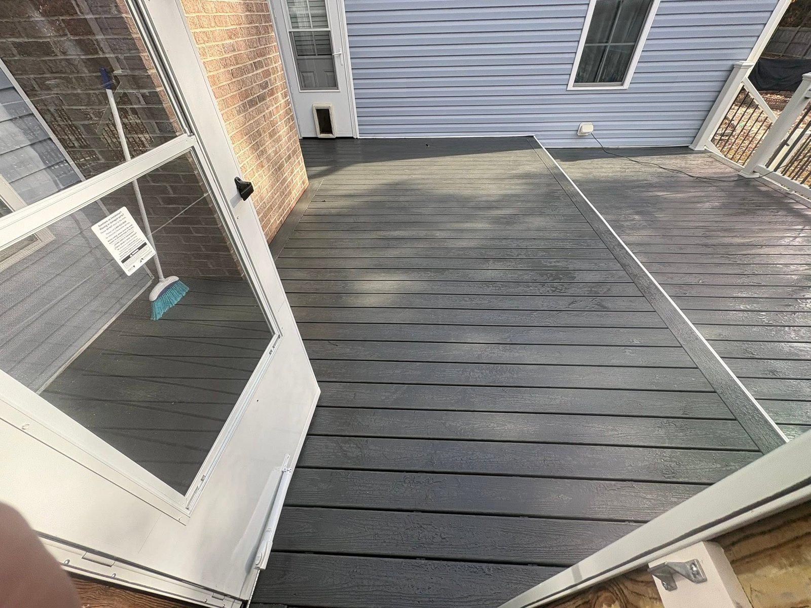Finished new front patio deck